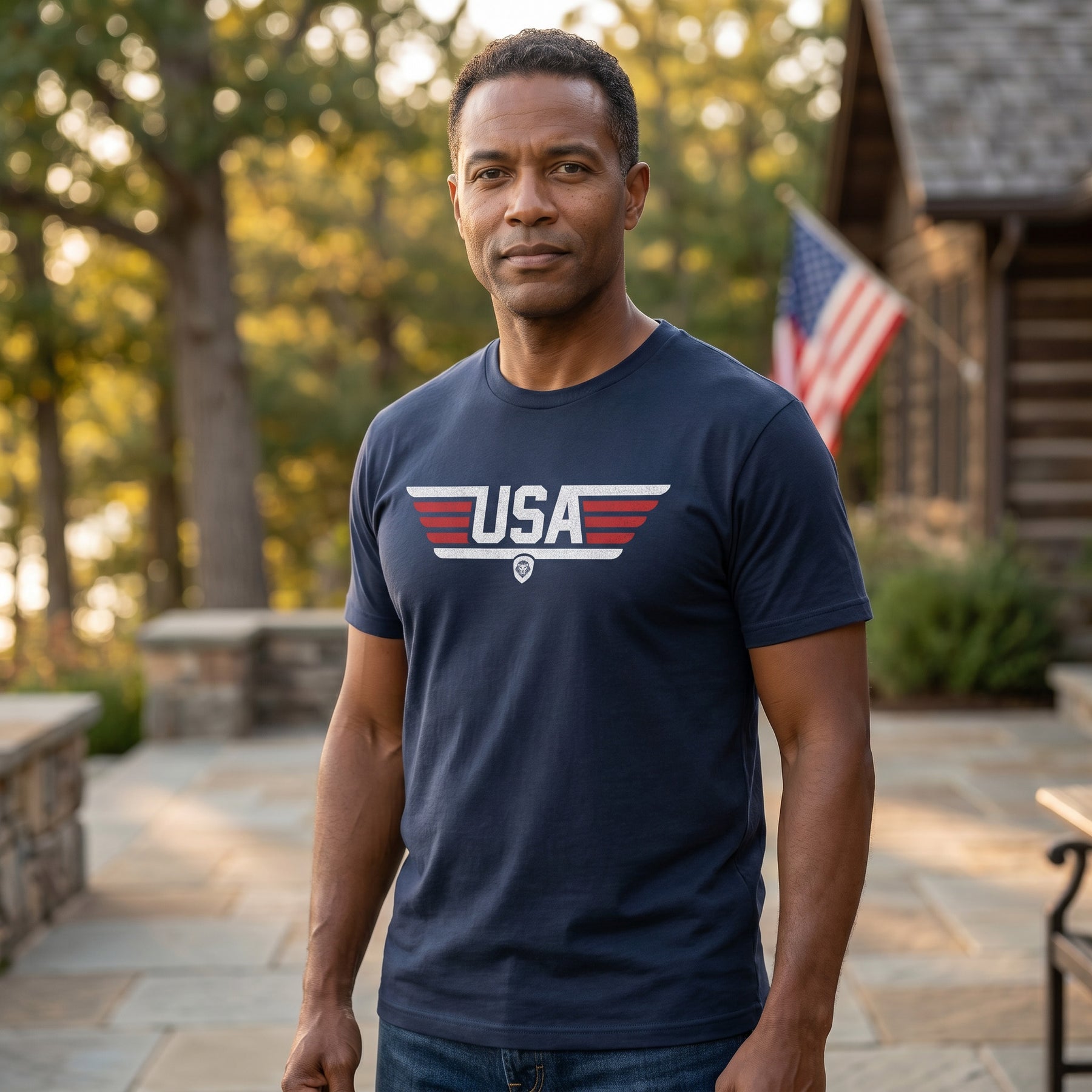 VT USA Stripe Short Tee