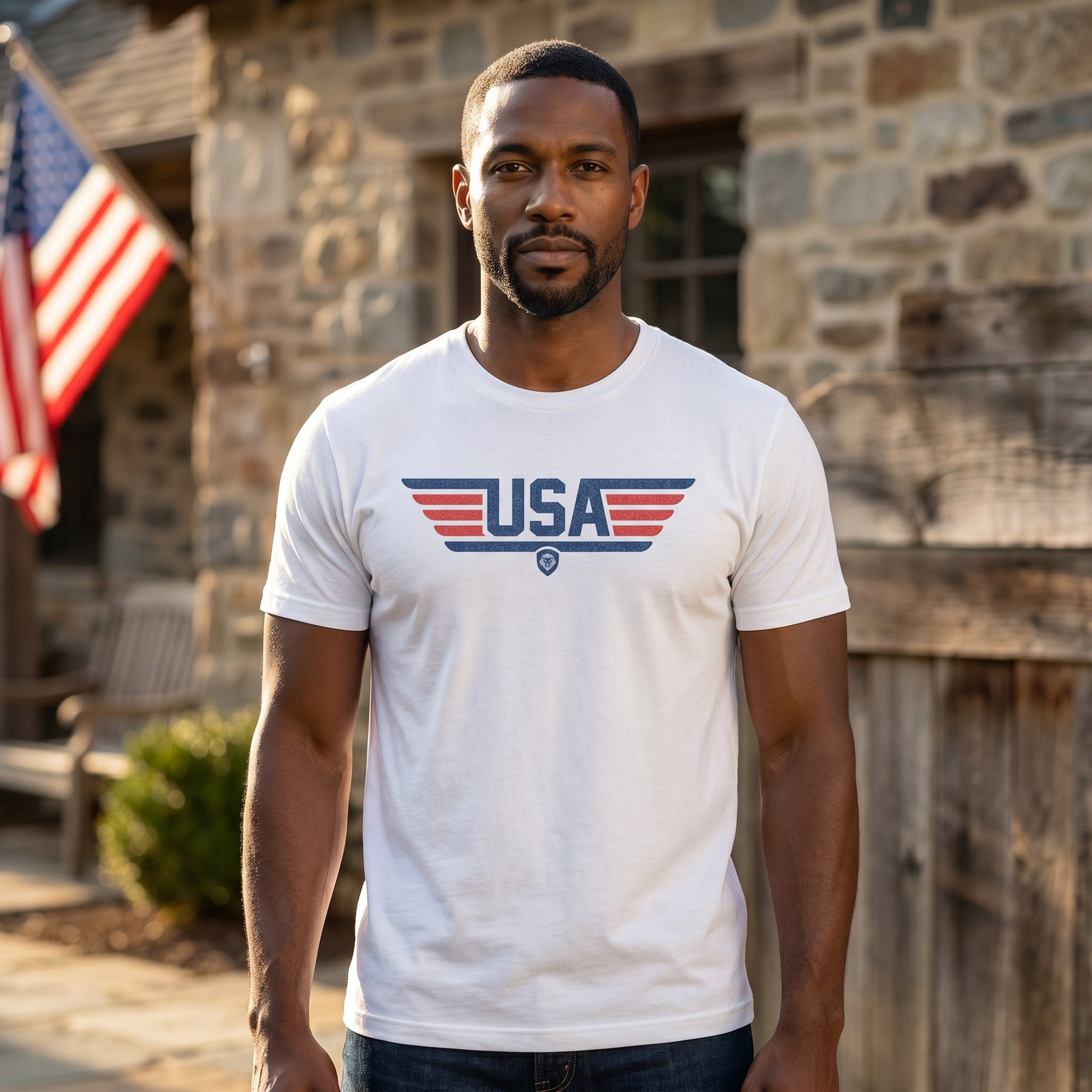 VT USA Stripe Short Tee