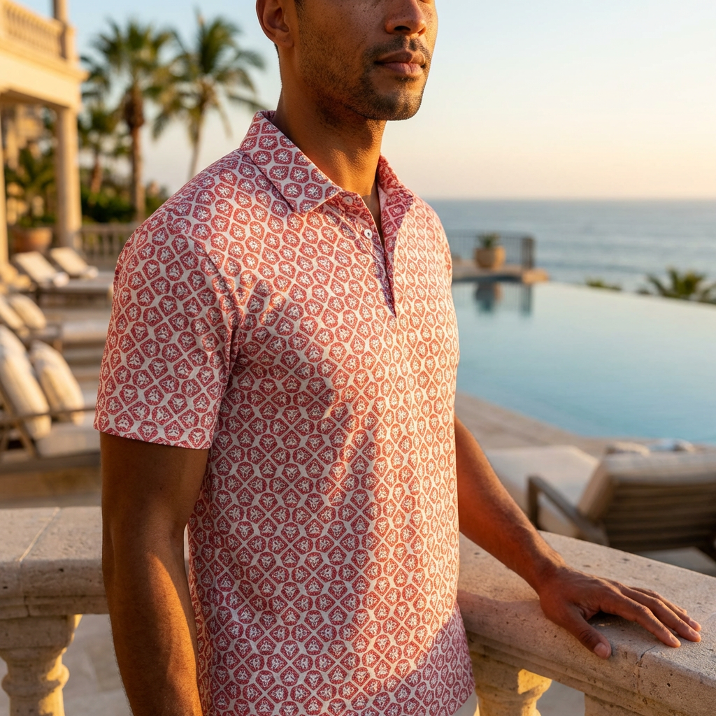 VT Lion Shield Pattern Polo