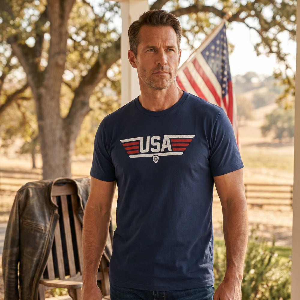 VT USA Stripe Short Tee