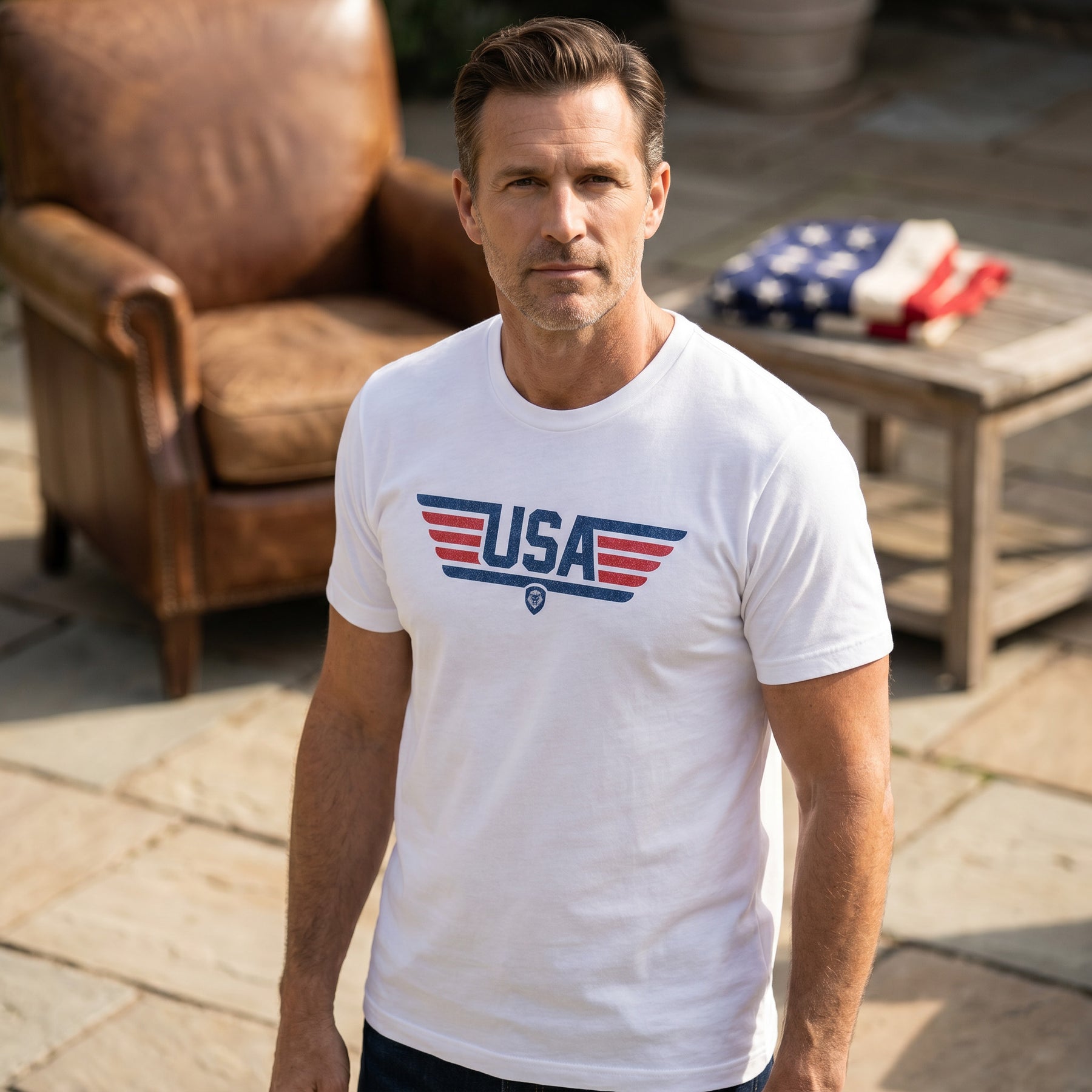 VT USA Stripe Short Tee