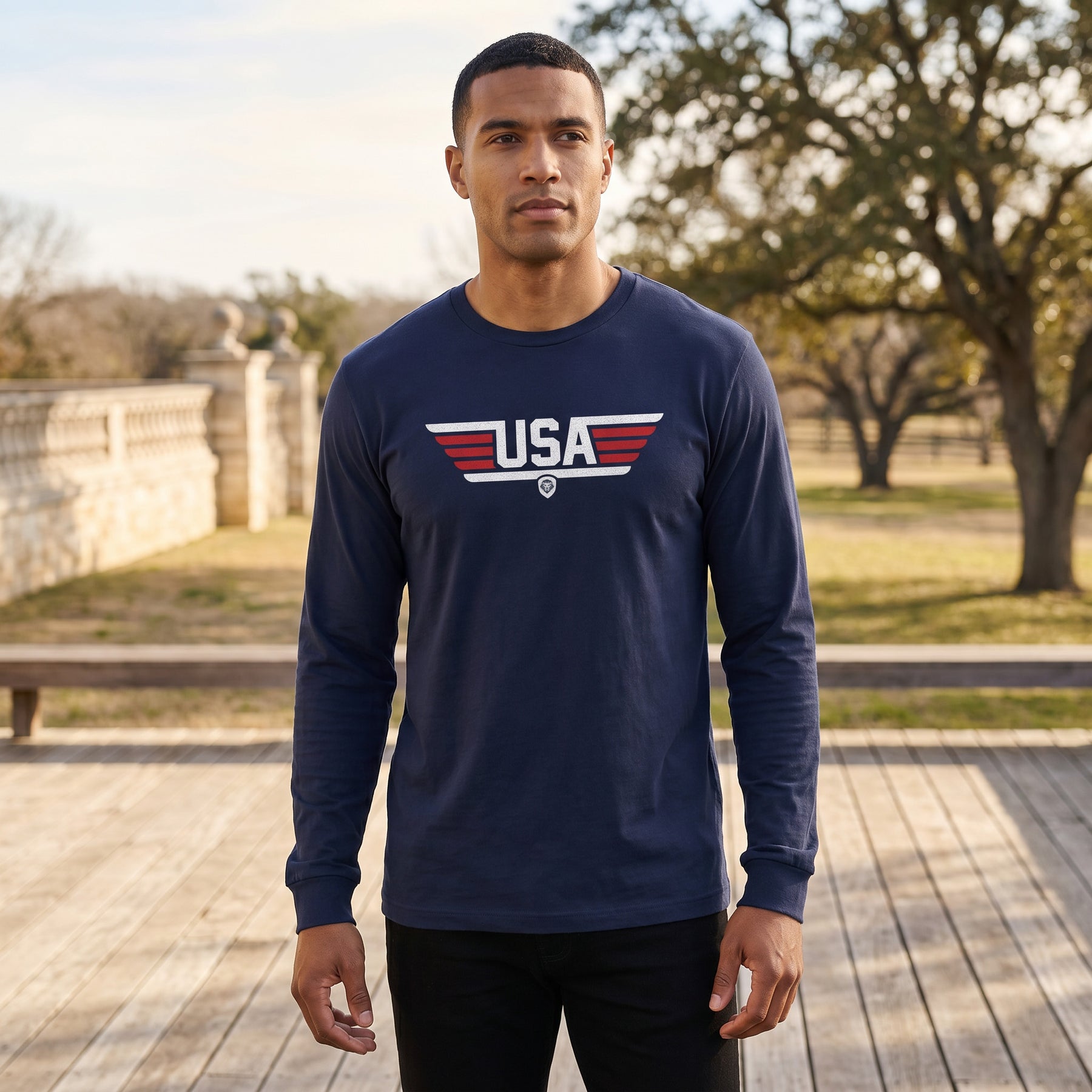 VT USA Stripe Long Tee