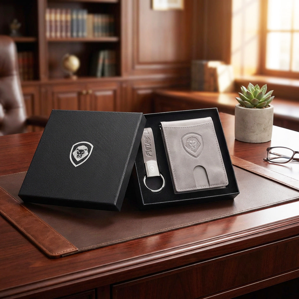 VT Gray Wallet & Keychain Set
