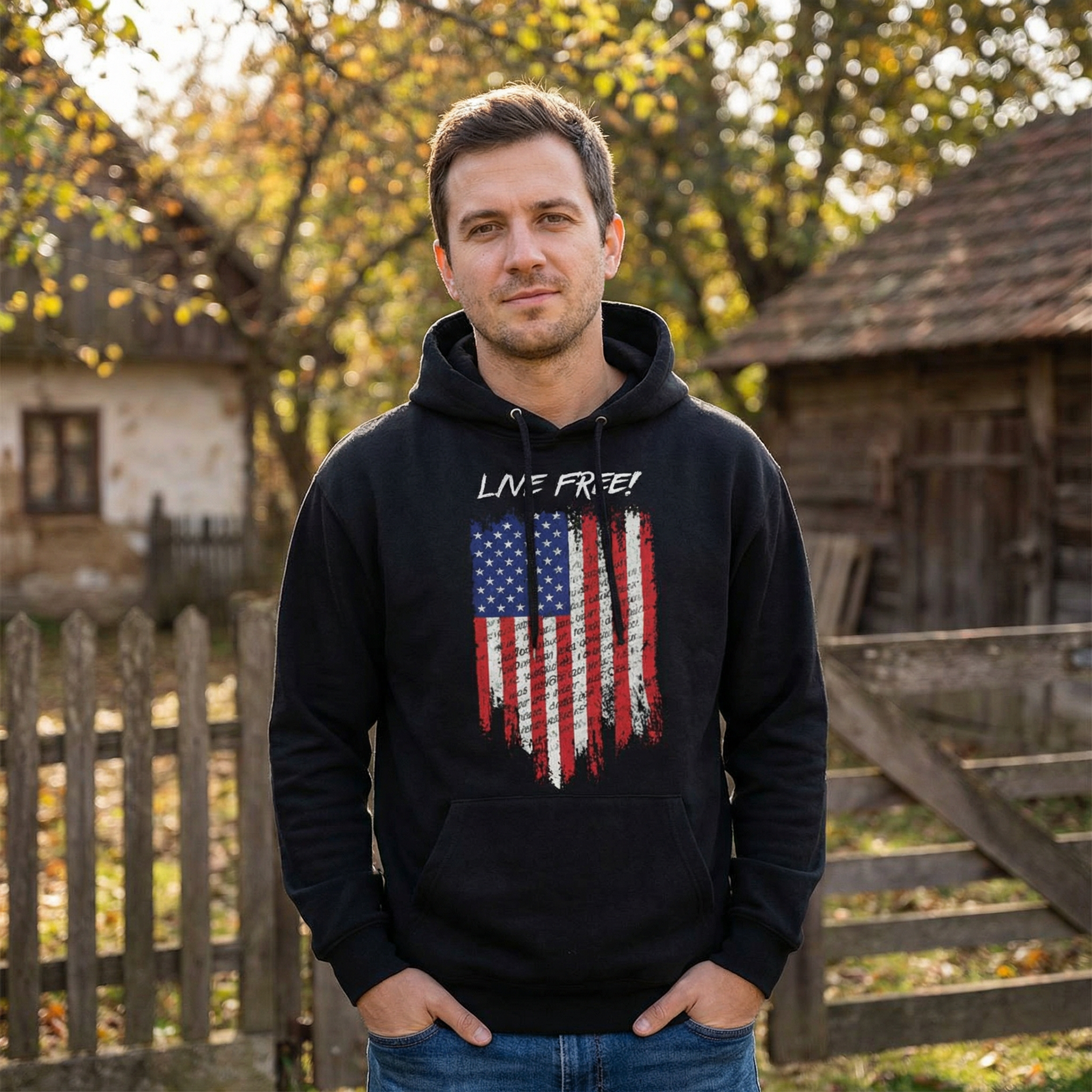 VT Live Free Flag Hoodie