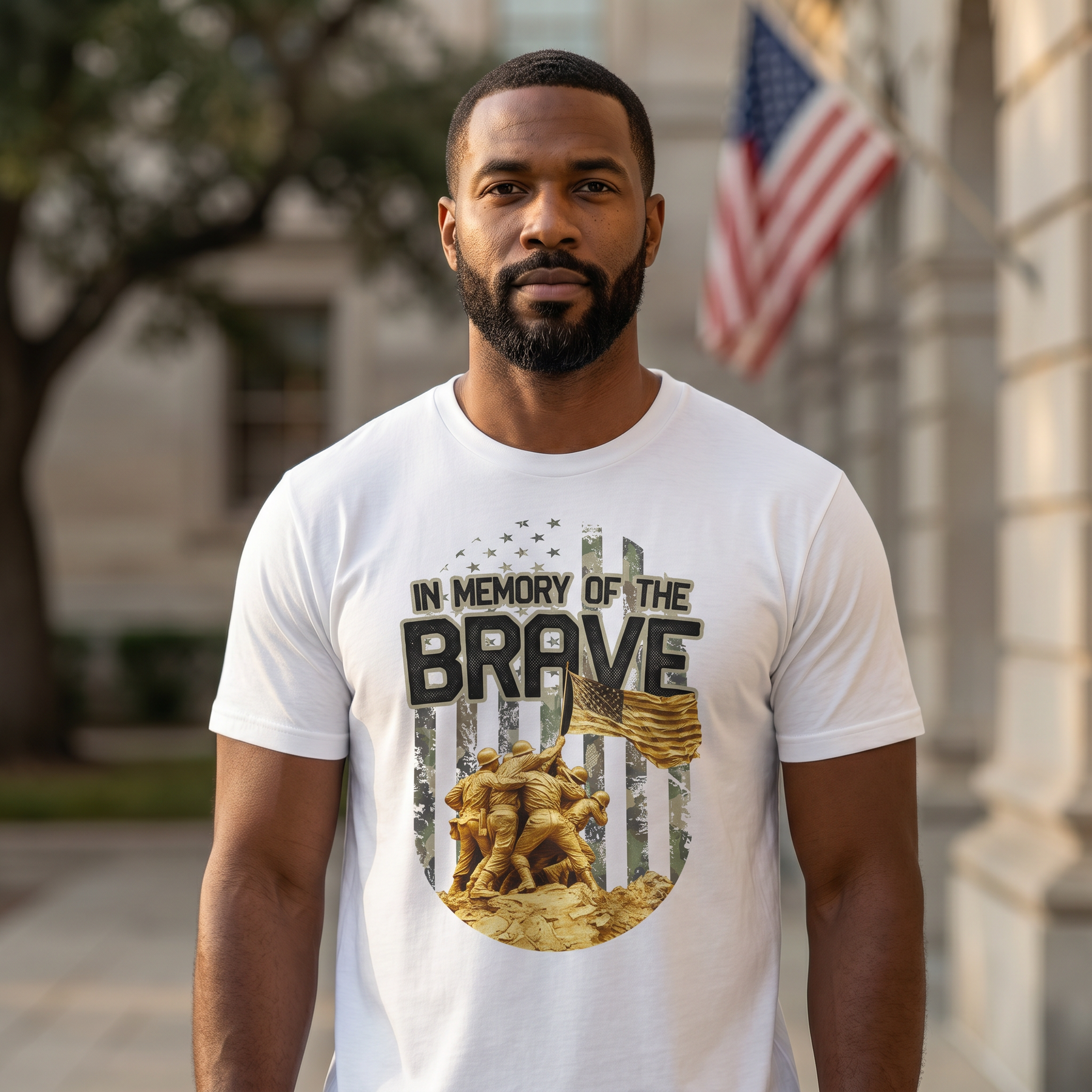 FLB In Memory of the Brave White Short Sleeve T-Shirt