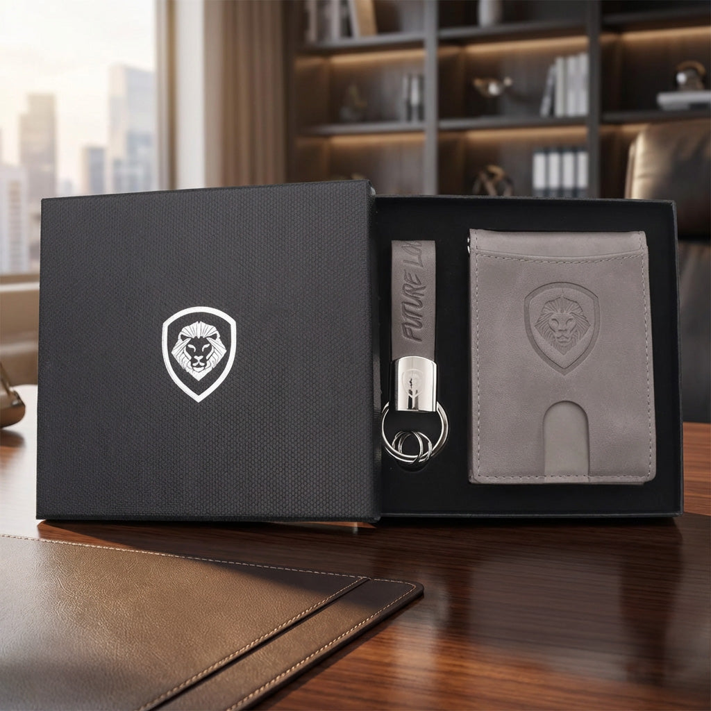 VT Gray Wallet & Keychain Set