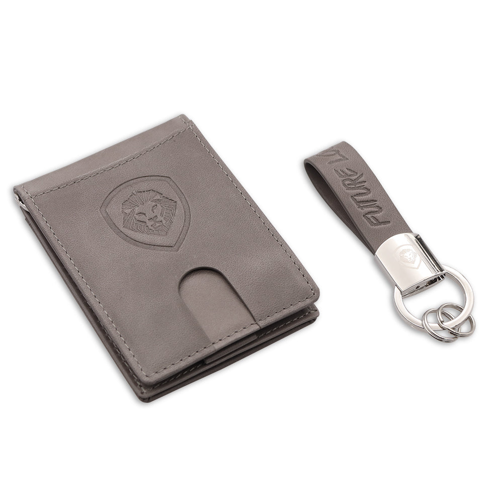VT Gray Wallet & Keychain Set