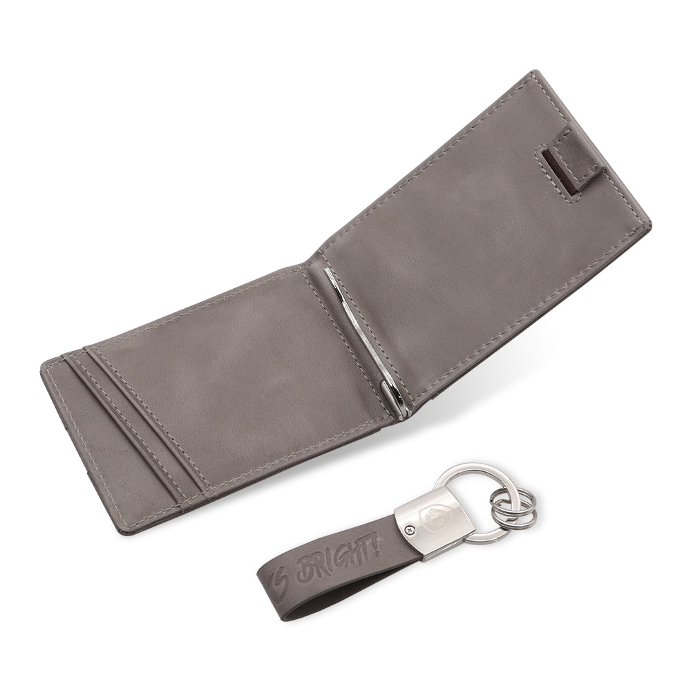 VT Gray Wallet & Keychain Set