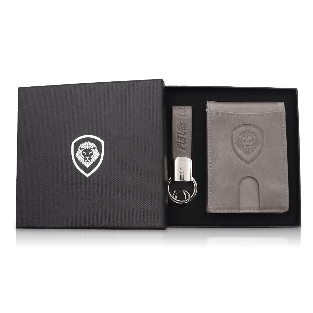 VT Gray Wallet & Keychain Set