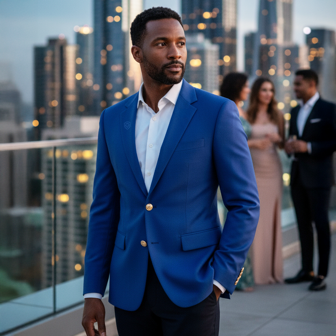 VT Embroidered Wool Blazer