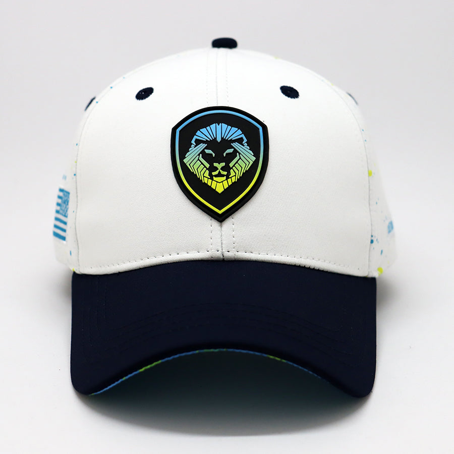 Future Looks Bright Lion Shield Navy and White Speckled Snapback Hat