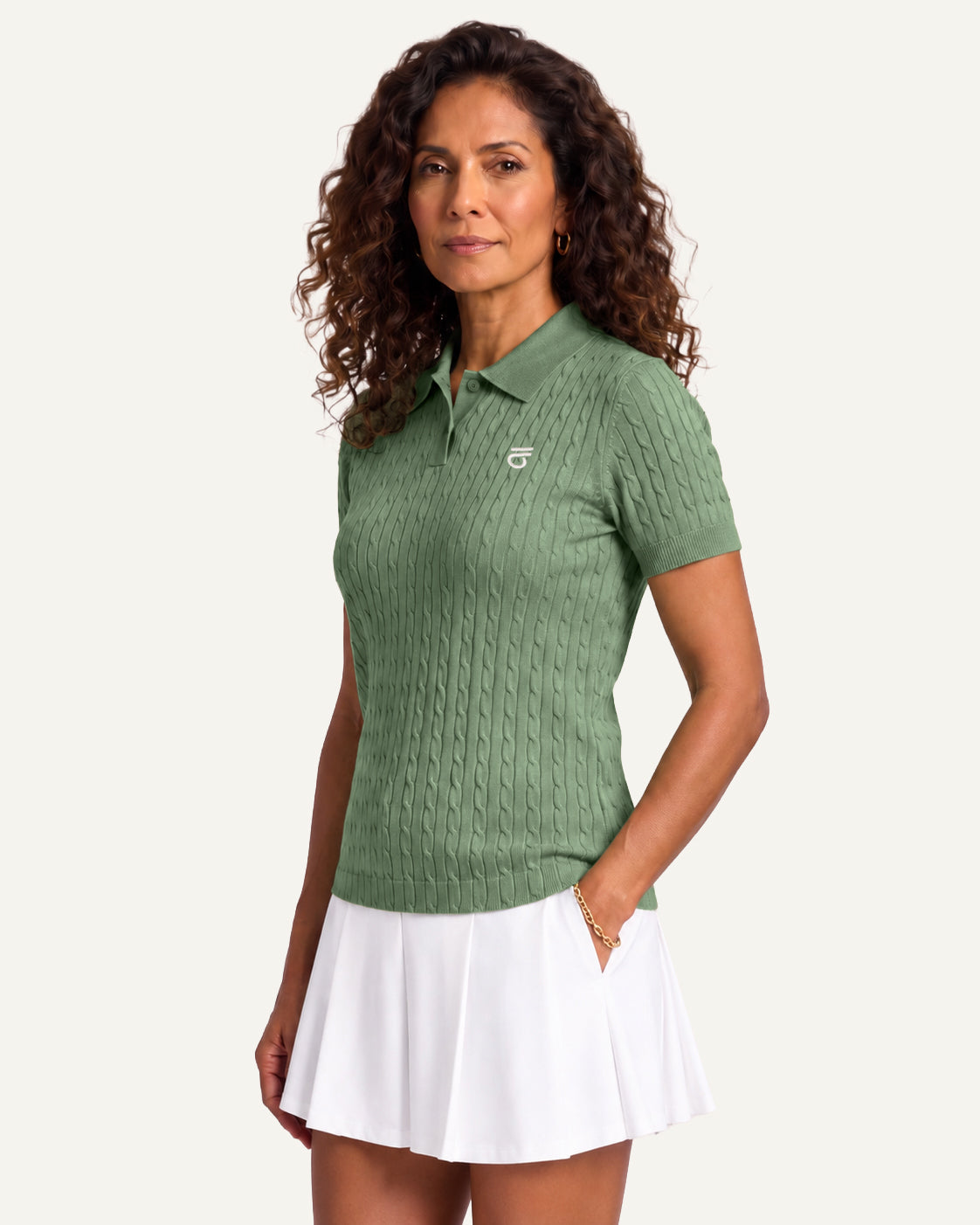 FLB Cable Knit Polo