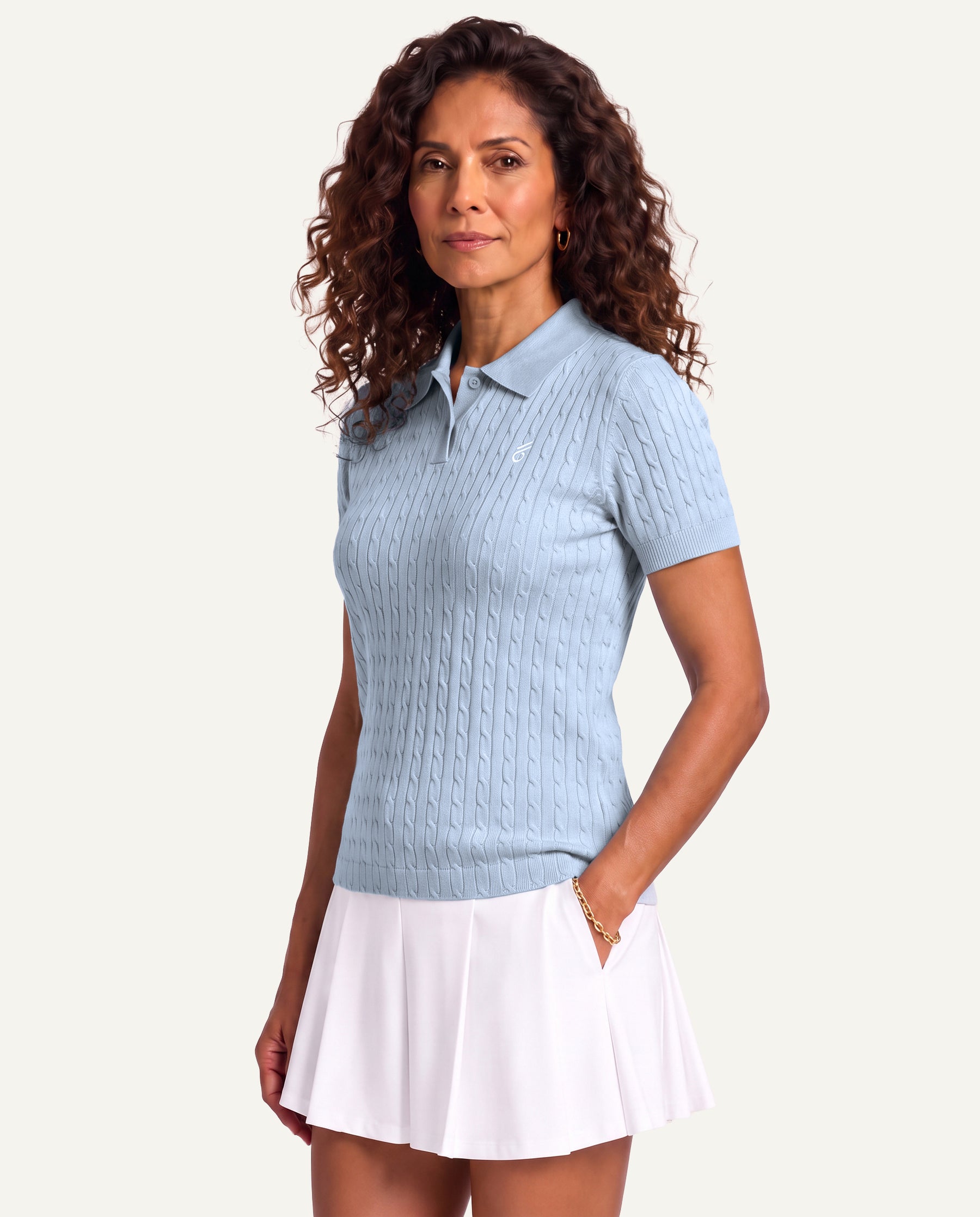 FLB Cable Knit Polo