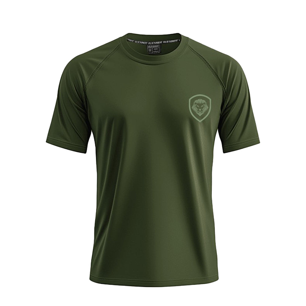 Future Looks Bright Army Green Performance Short Sleeve T-Shirt