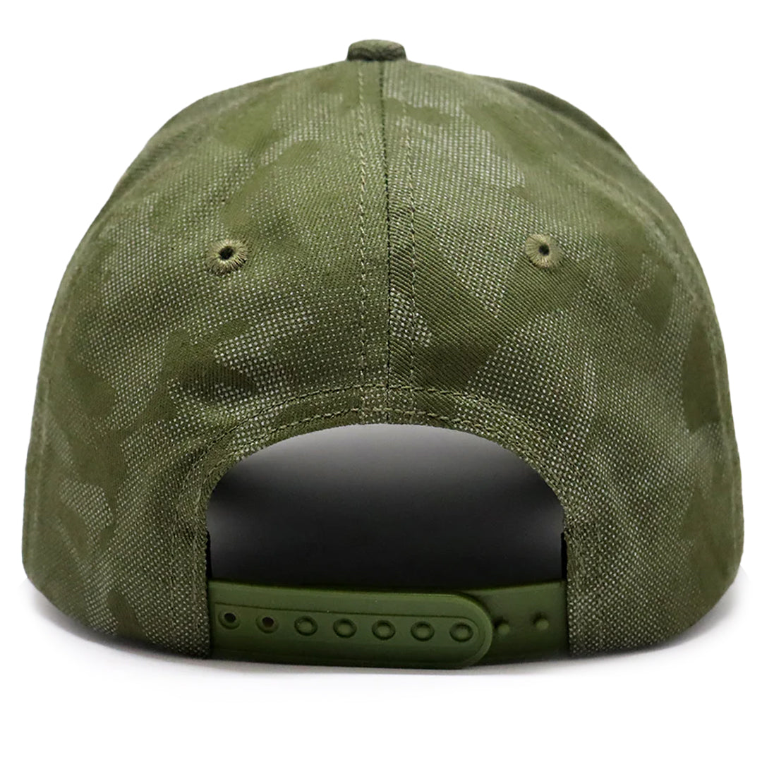 Future Looks Bright Army Green Textured Snapback Hat