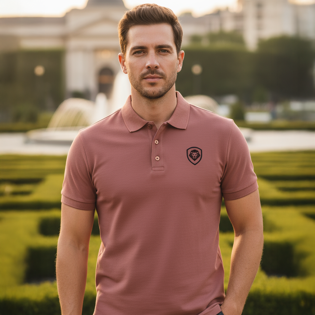 VT Lion Shield Pattern Polo