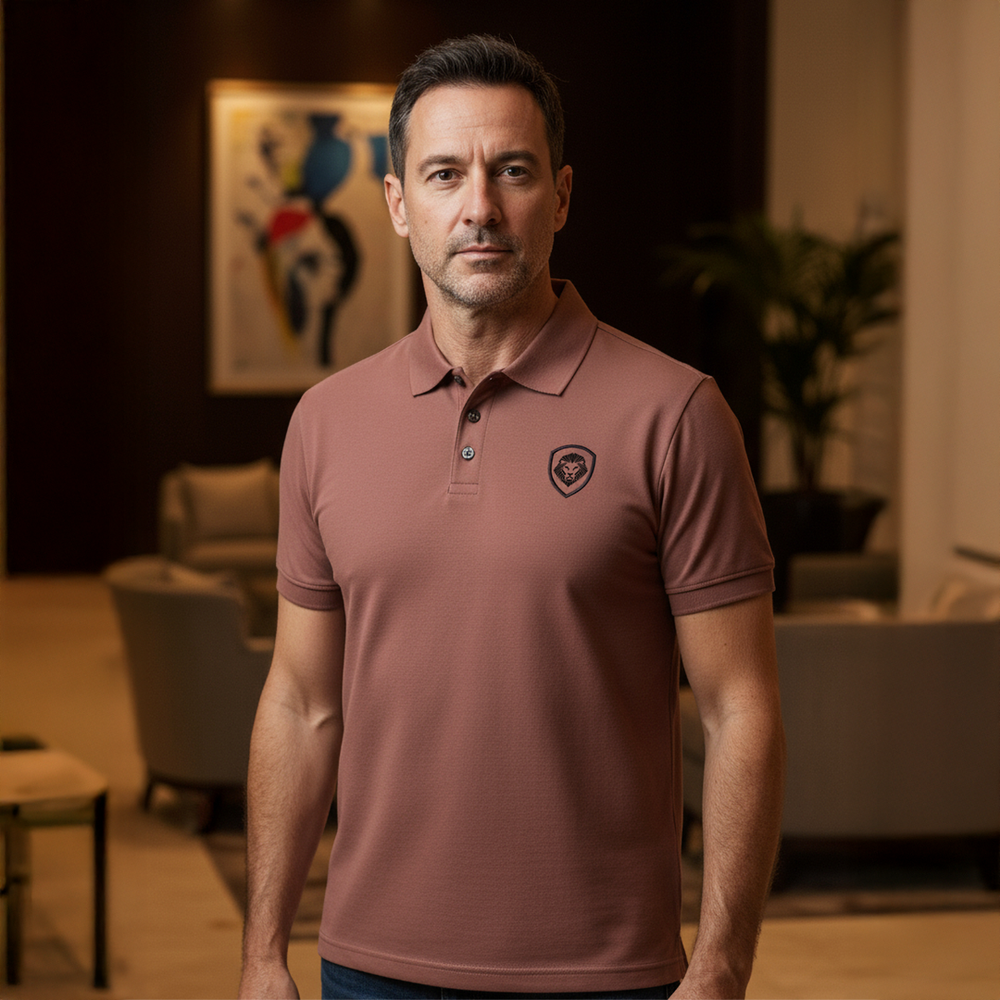 VT Lion Shield Pattern Polo