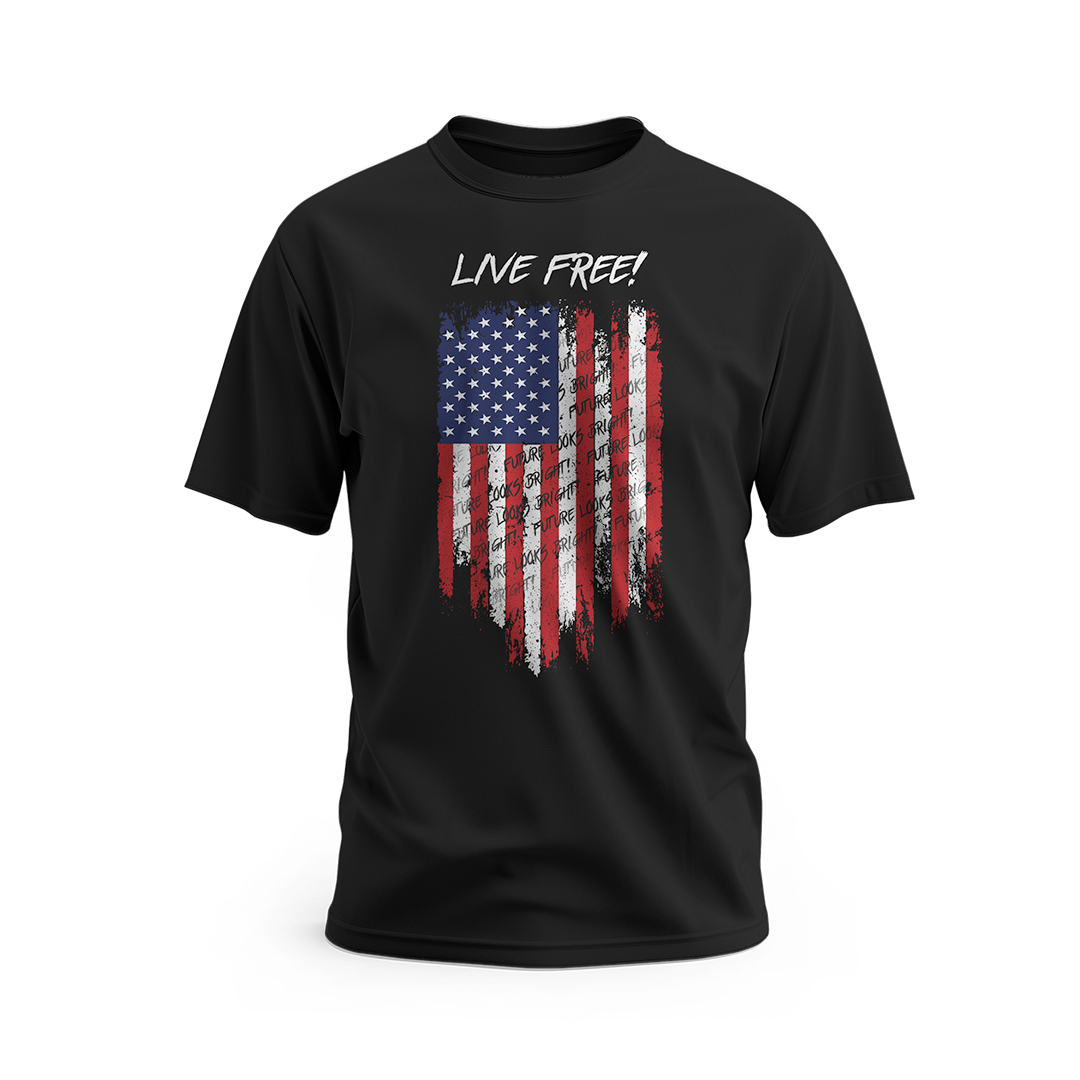 VT Live Free Flag Tee